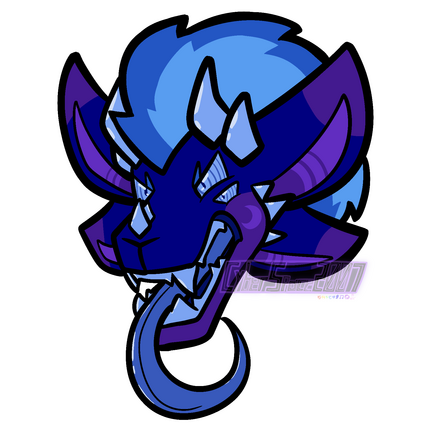 Simple Headshot drawing of Dusk. Said OC was designed by _Vinyl_.