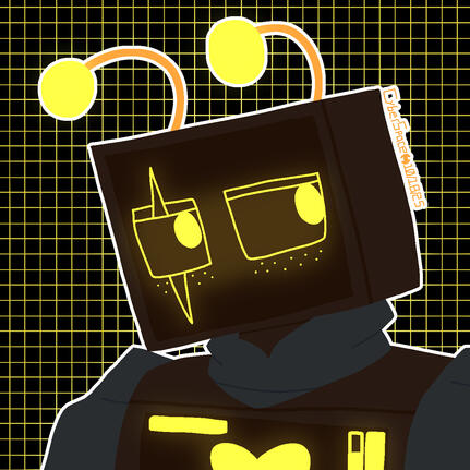 Headshot Drawing of CYBERNETIX when Crossfire (one of its headmates) is fronting.