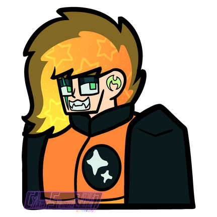 Simple Headshot Drawing of Crossfire (one of my OCs)